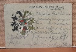   Ansichtskarte AK Corps Suevia-Salingia Mnchen Hohenzollernstrasse 8 