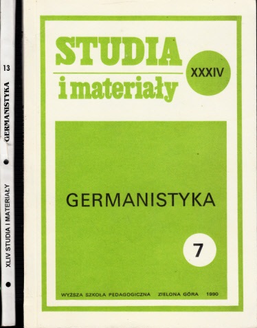 Autorengruppe;  Studia i materialy Germanistyka - Nr. 7, 13 2 Bücher 