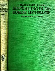 Knopp, Konrad und H. von Mongoldts;  Einfhrung in die hhere Mathematik fr Studierende und zum Selbststudium - erster Band mit 116 Figuren im Text 