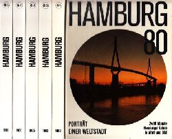 Autorengruppe;  Hamburg 80, 83, 85, 88, 89 - Portrt einer Weltstadt 5 Bcher 