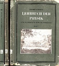 Lindner, Helmut;  Lehrbuch der Physik fr Techniker und Ingenieure Band 1 bis Band 3 3 Bcher 