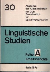 Eichler, Ernst:  Beitrge zur Theorie und Geschichte der Eigennamen Linguistische Studien Reihe A Arbeitsbericht 30 