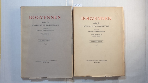 Dahl, Svnd  Bogvennen 1945+46(2 BÄNDE). Aarbog for Bogkunst og Boghistorie. Text in Dänisch! 