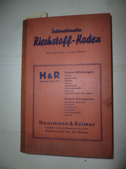 Müller, Arno  Internationaler Riechstoff-Kodex. Manuel international des bases parfums synthetiques. International compendium of aromatic materials. 