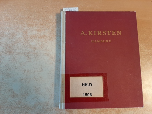 Möring, Dr. Maria  A. Kirsten Hamburg - Die Geschichte der Familie Kirsten 