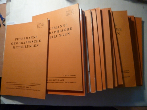 Geographische Gesellschaft der DDR (Hrsg.)  Petermanns Geographische Mitteilungen : 1972, 1973, 1975, 1976 und 1977 komplett, von 1974 noch 1.+2. Heft (22 Hefte) 