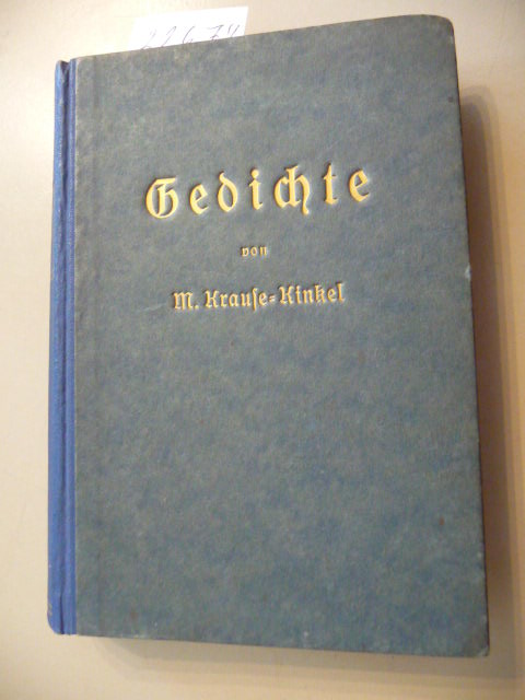 Krause-Kinkel, Marie  Gedichte 