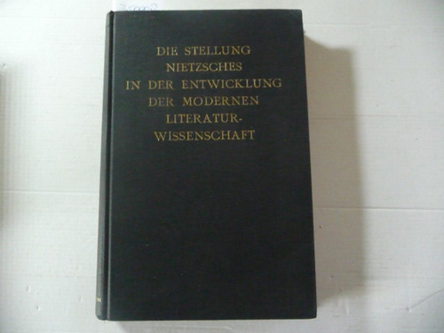 Kunne-Ibsc, E.  Die Stellung Nietzsches in der Entwicklung der modernen Literaturwissenschaft 