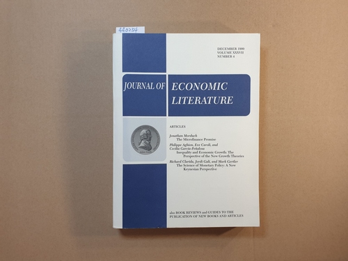   Journal of Economic Literature December 1999 Volume XXXVII Number 4 