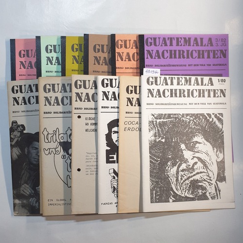 Solidaritätsbewegung mit dem Volk von Guatemala [Hrsg.]  Guatemala Nachrichten. Jahrgang 1980 bis 1981, Konvolut (13 hefte) 