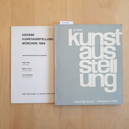   Grosse Kunstausstellung München 1966 : Haus d. Kunst, 9. Juni - 25. Sept.; mit einen Heft 