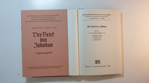 Dibelius, Martin  Der Brief des Jakobus, Mit einem Ergänzungsheft. 
