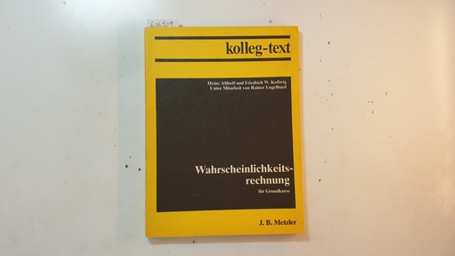 Althoff, Heinz ; Kosswig, Friedrich W.  Wahrscheinlichkeitsrechnung für Grundkurse Teil: Schülerbuch 