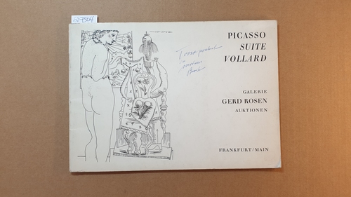 Gerd Rosen Auktionen. -  Picasso. Suite Vollard. Katalog der Auktion und Ausstellung der Galerie Gerd Rosen, Frankfurt am Main, 1960 