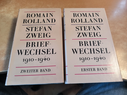 Diverse  Rolland, Romain: Briefwechsel  Stefan Zweig - Briefwechsel 1910-1940, Band. 1+2 (2 BÜCHER) 