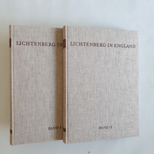 Gumbert, Hans Ludwig (Hrsg.)  Lichtenberg in England. Dokumente einer Begegnung (2 Bände KOMPLETT) - Band I: Einleitung und Text/ Band II: Erläuterungen und Register. (2 BÜCHER) 