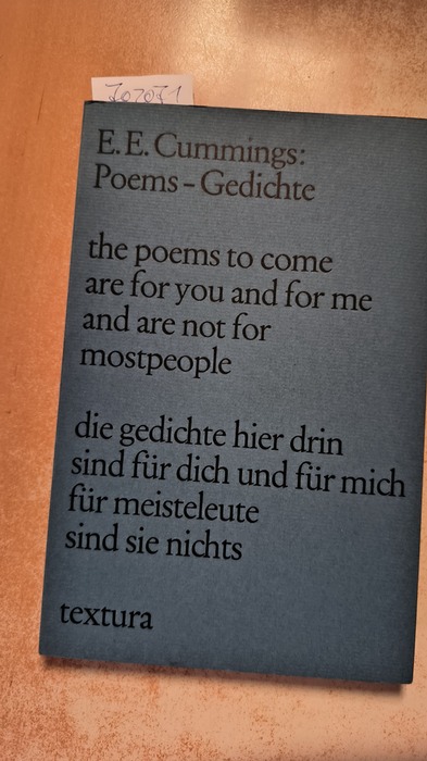 Cummings, Edward E. (Verfasser)  Poems = Gedichte 