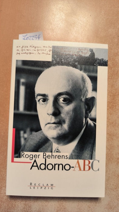 Behrens, Roger (Verfasser)  Adorno-ABC 