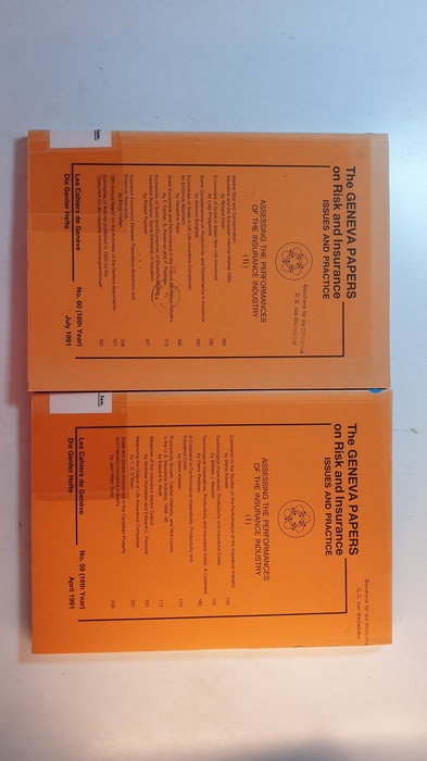 Diverse  Assessing the performances of the insurance industry (2 BÄND), The Geneva papers on risk and insurance - issues and practice ; 59 + 60 