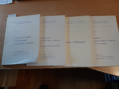 Dr. Eitelfriedrich Thom, u.a. (Red.)  Zu Fragen der Verzierungskunst in der Instrumentalmusik der ersten Hälfte des 18. Jahrhunderts. Konferenzbericht der 7. Wissenschaftlichen Arbeitstagung vom 29.Juni bis 1.Juli 1979. (=STUDIEN zur Aufführungspraxis und Interpretation von Instrumentalmusik des 18. Jahrhunderts, Heft 11) (4 Hefte) 