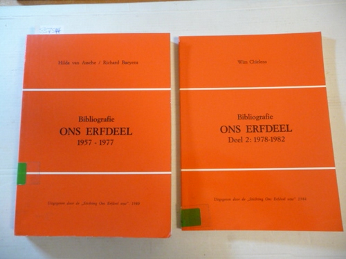 Assche, Hilda van, Baeyens, Richard en Chielens, Wim.  Bibliografie Ons Erfdeel, deel 1 (1957-1977) en 2 (1978-1982). (2 BÜCHER) 