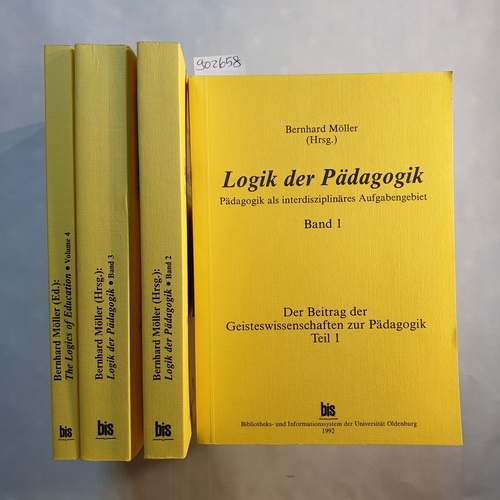 Möller, Bernhard (Hrsg.)  Logik der Pädagogik. Pädagogik als interdisziplinäres Aufgabengebiet / Band 1 bis 4 (4 BÄNDE) Der Beitrag der Geisteswissenschaften zur Pädagogik Bd. 1 + 2; + Band 3. Der Beitrag der Biowissenschaften zur Pädagogik + Band 4. Laboratory facilities as centres for educational practice and research 