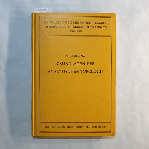 Nobeling, G.  Grundlagen der Analytischen Topologie 