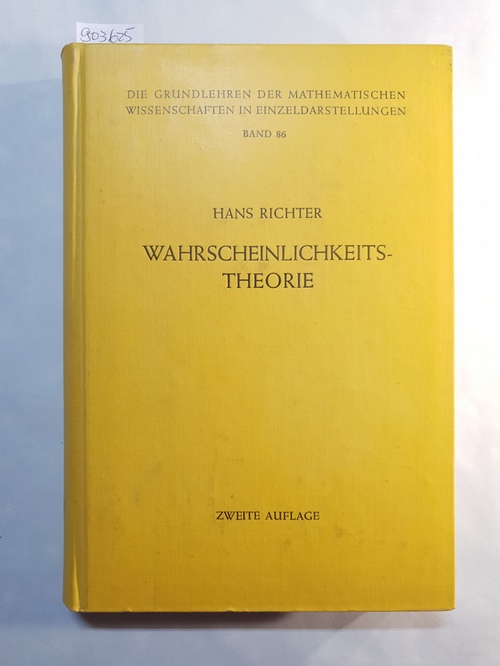 Richter, Hans.  Wahrscheinlichkeitstheorie 