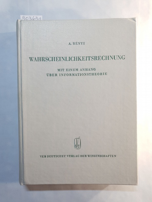 Rényi, Alfréd.  Wahrscheinlichkeitsrechnung 