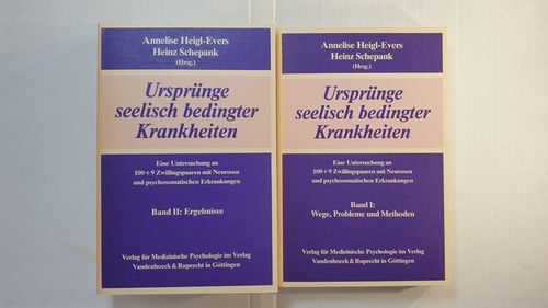 Annelise Heigl-Evers u. Heinz Schepank (Hrsg.)  Ursprünge seelisch bedingter Krankheiten (2 BÄNDE): e. Unters. an 100 + 9 Zwillingspaaren mit Neurosen u. psychosomat. Erkrankungen 