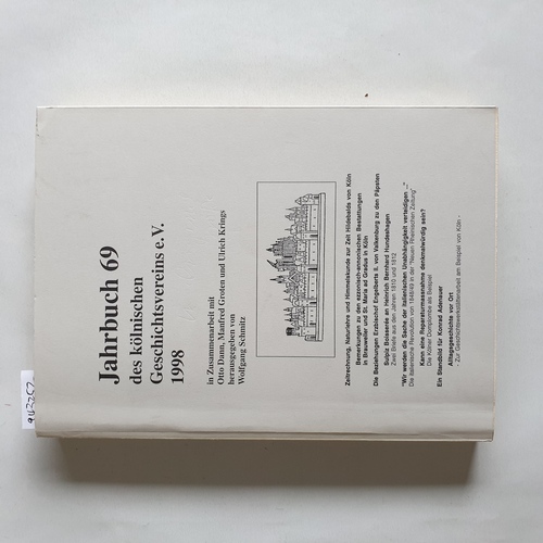 Schmitz, Wolfgang  Jahrbuch des Kölnischen Geschichtsvereins e. V. Band 69 - 1998 