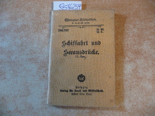 Heinr. Binder  Schiffahrt und Seeausdrücke, Miniatur-Bibliothek - 786-787 