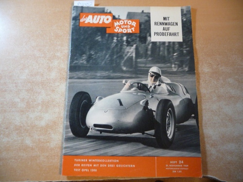 (Hrsg.) Pietsch, Paul  DAS AUTO, MOTOR UND SPORT. Heft 24/21. November 1959 