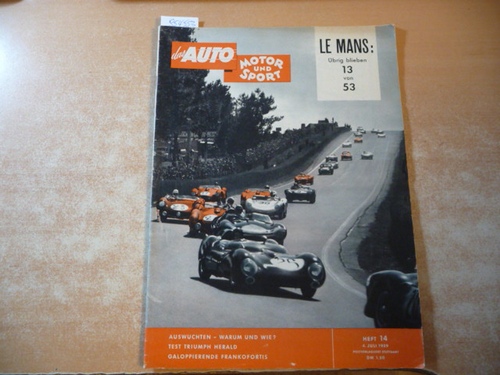 (Hrsg.) Pietsch, Paul  DAS AUTO, MOTOR UND SPORT. Heft 14/4. Juli 1959 