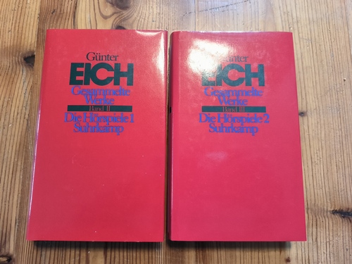 Eich, Günter  Gesammelte Werke in vier Bänden, - Band II.: Die Hörspiele 1 + Band III.: Die Hörspiele 2 (2 BÜCHER) 