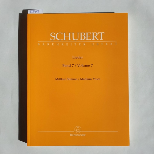 Franz Schubert, Walther Dürr  Lieder, Band 7 (Mittlere Stimme / Medium Voice). 