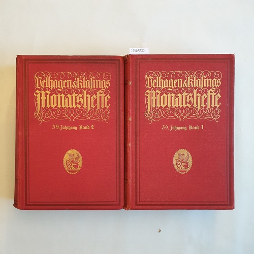 Diverse  Velhagen & Klasings Monatshefte - 1924/1925 - 39. Jahrgang Band I+II- rot gebundener Leinenband mit Goldprägeschrift (2 BÜCHER, Heft 1 bis 12) 