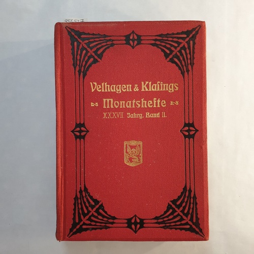 Diverse  Velhagen & Klasings Monatshefte - 1923 - 37. Jahrgang, Heft 7 bis 12 