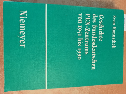 Hanuschek, Sven, Wolfgang Frühwald Georg Jäger (Hrsg.) u. a.  Geschichte des bundesdeutschen PEN-Zentrums von 1951 bis 1990. Studien und Texte zur Sozialgeschichte der Literatur (98). 