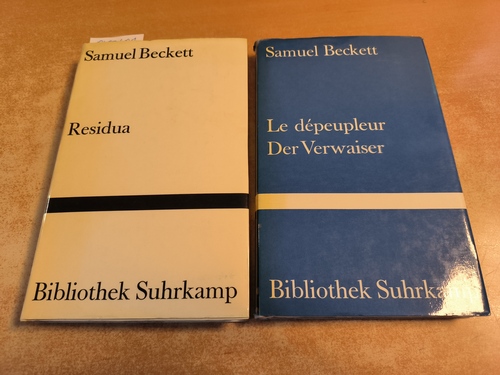 Beckett, Samuel  Residua : Prosadichtungen in drei Sprachen + Der Verwaiser. Le dépeupleur: Französisch und deutsch. Deutsche Übertragung von Elmar Tophoven (2 BÜCHER) 