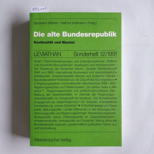 Bernhard Blanke ; Hellmut Wollmann (Hrsg.)  Die alte Bundesrepublik : Kontinuität und Wandel 