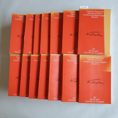 Nietzsche, Friedrich ; Colli, Giorgio [Hrsg.]  Samtliche Werke: Kritische Studienausgabe in 15 Band. (14 BÄNDE, Band 3 fehlt), ohne Schuber 