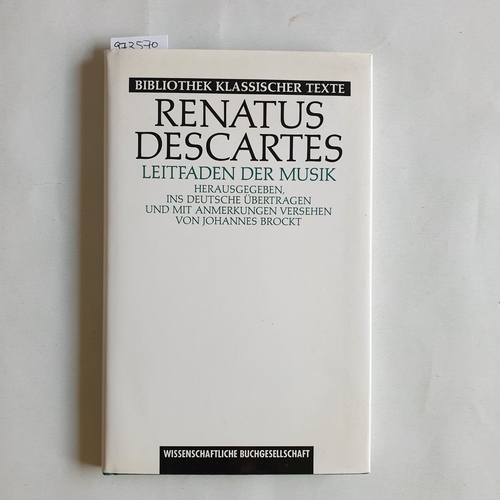 Descartes, René.  Musicae compendium = Leitfaden der Musik 