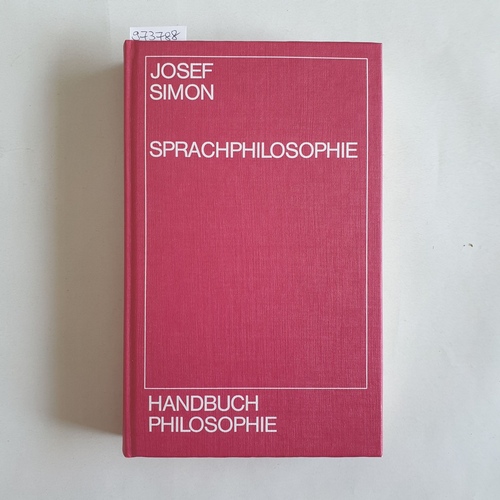 Simon, Josef (Verfasser)  Sprachphilosophie 