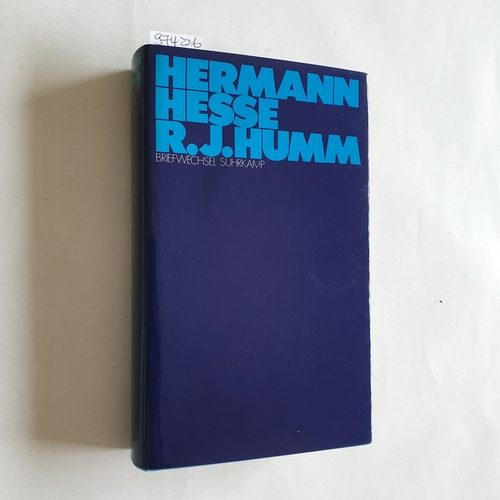 Hesse, Hermann ; Humm, Rudolf Jakob  Briefwechsel 