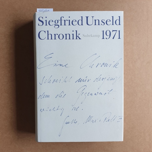 Unseld, Siegfried  Chronik. Bd. 2., 1971 