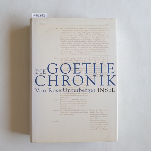 Unterberger, Rose   Die Goethe-Chronik 