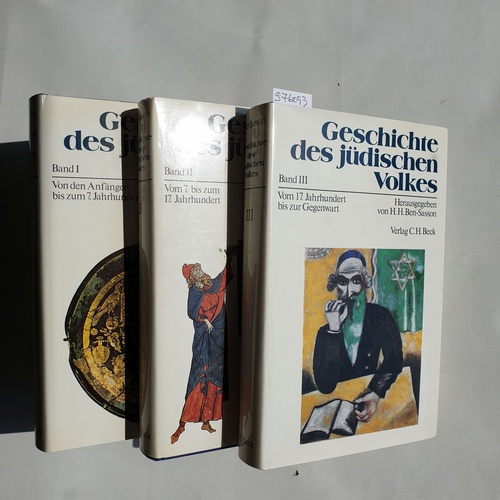 Malama?, Avraham (Mitwirkender)  Geschichte des jüdischen Volkes (3 BÄNDE) Bd. 1., Von den Anfängen bis zum 7. Jahrhundert + Bd. 2., Vom 7. - 17. Jahrhundert : d. Mittelalter + Bd. 3., Vom 17. Jahrhundert bis zur Gegenwart : d. Neuzeit 