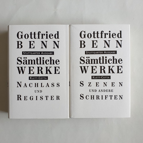 Benn, Gottfried  Sämtliche Werke: Bd. 7,1., Szenen und andere Schriften + Bd. 7,2., Vorarbeiten, Entwürfe und Notizen aus dem Nachlass, Register (2 BÄNDE) 