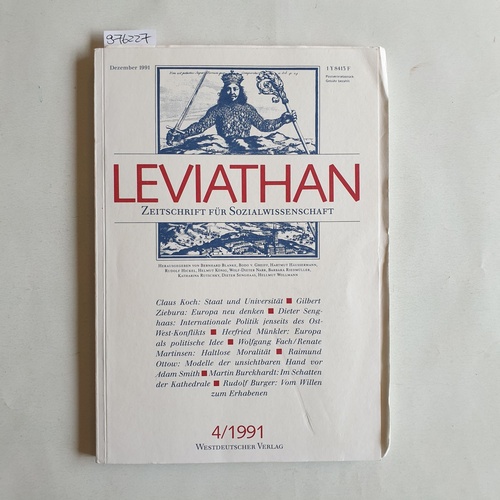 Freien Uni. Berlin (Hrsg.)  Leviathan - Zeitschrift für Sozialwissenschaft - 4/1991 